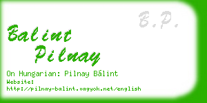 balint pilnay business card
