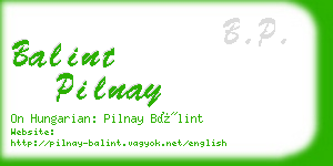 balint pilnay business card